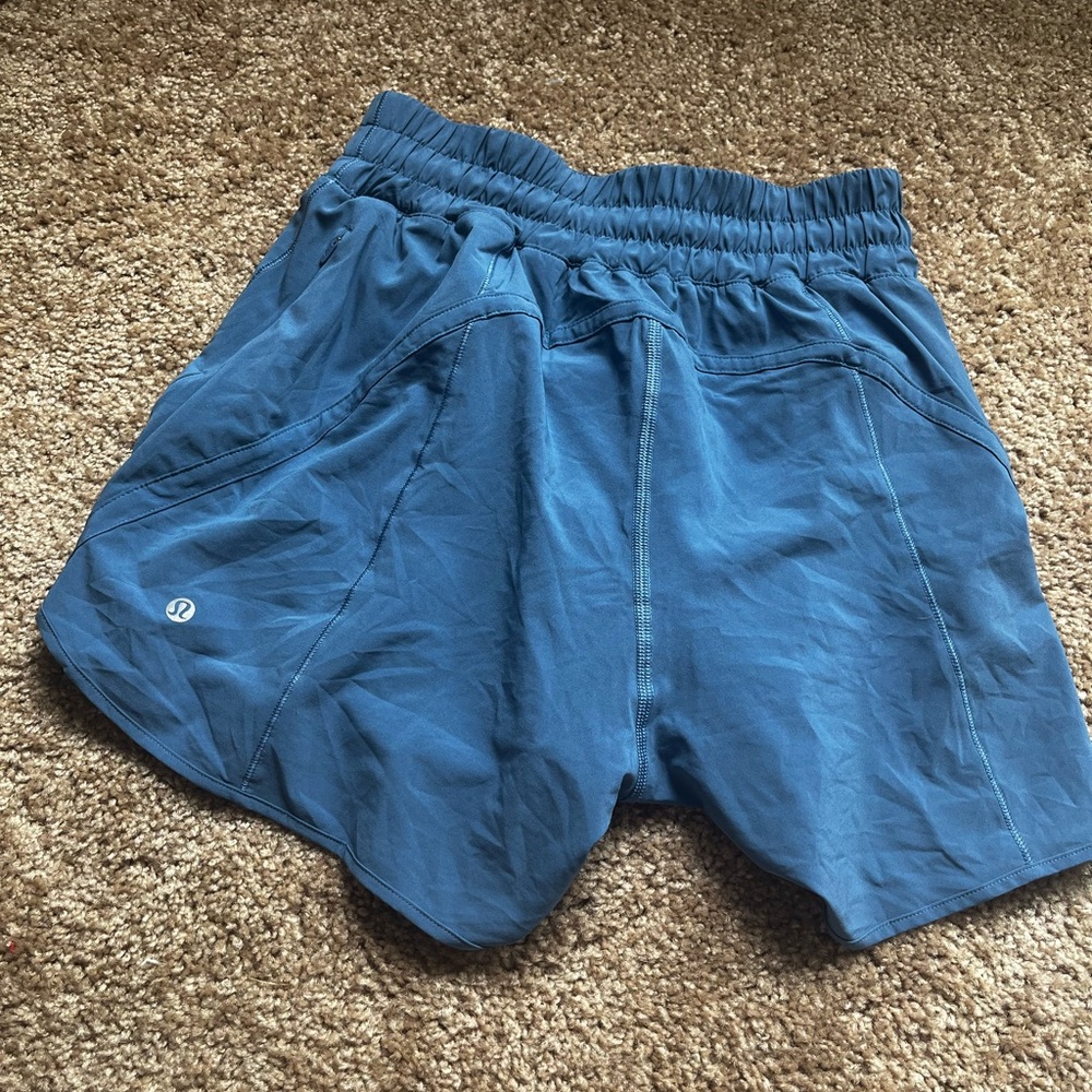 Lululemon Track That High Rise Shorts in Oasis Blue Size 6